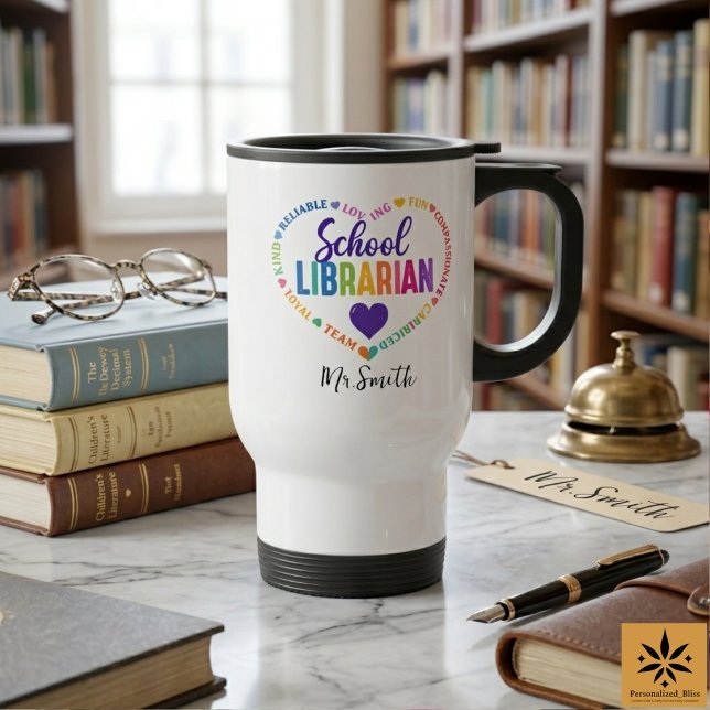 Personalised School Librarian Day | Custom Name  Travel Mug (Personalized School Librarian Day | Custom Name Travel Mug
)