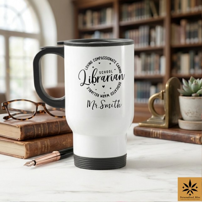 Personalised School Librarian Day | Custom Name  Travel Mug (Personalized School Librarian Day | Custom Name Travel Mug
)