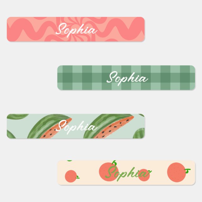 Personalised School Name Labels for Girls (Group)