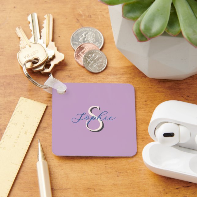 Personalised School Name Monogram for couple  Key Ring (Desk)