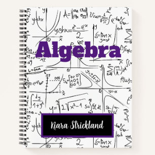 Personalised School Notebook for Math or Algebra