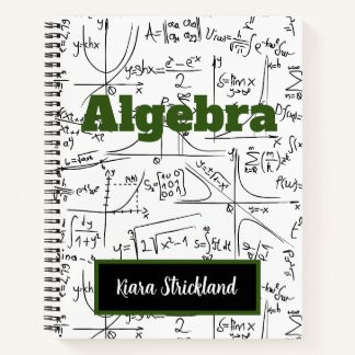 Personalised School Notebook for Math or Algebra
