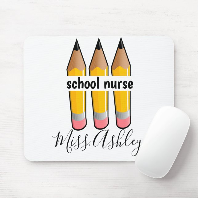 Personalised School Nurse Design Mouse Pad (With Mouse)