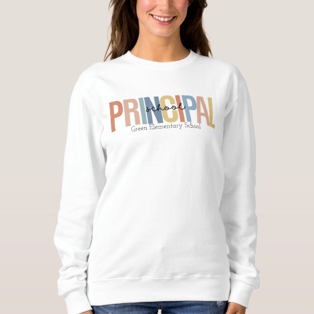 Personalised School Principal Sweatshirt (Front)