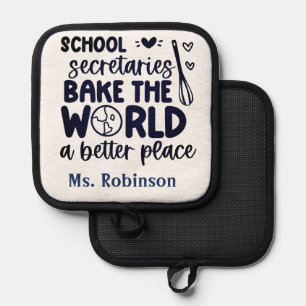 Personalised School Secretary Pot Holder