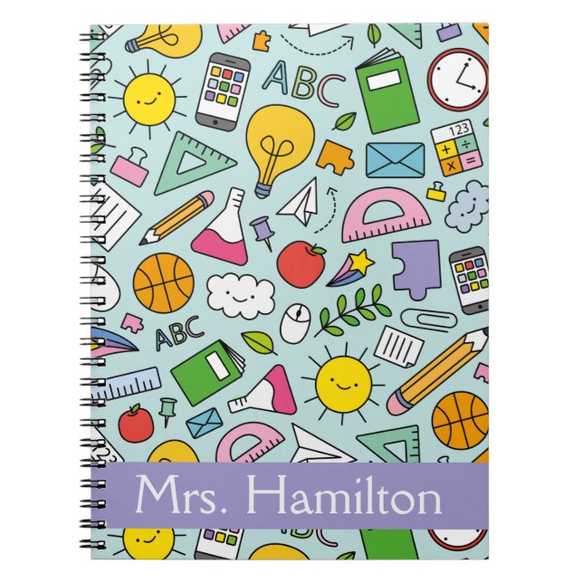 Personalised School Supplies Notebook (Front)
