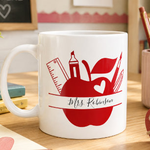 Personalised school teacher coffee mug