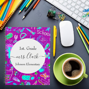 Personalised school theme teacher lesson planner