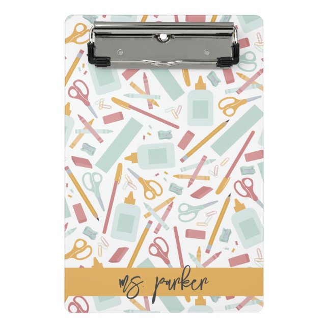 Personalised School Tools Mini Clipboard (Front)