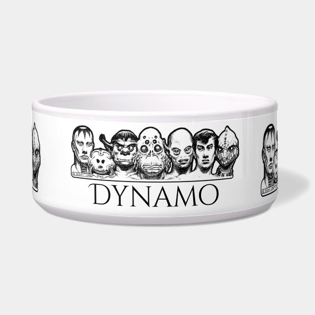 Personalised Sci-Fi Ceramic Pet Bowl (Front)