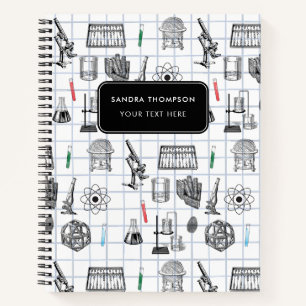 Personalised Science Chemistry Scientist Pattern Notebook