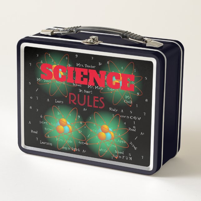 Personalised Science Rules Lunchbox (Front)