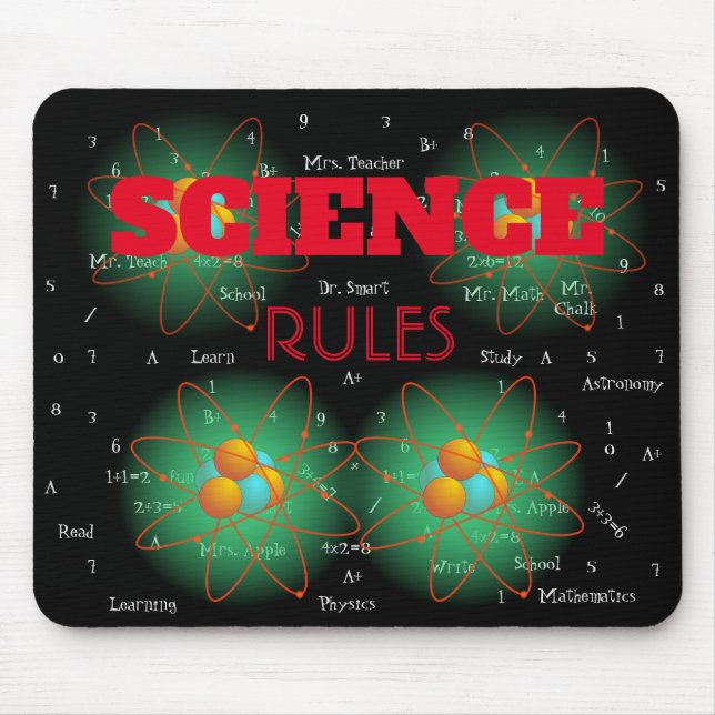 Personalised Science Rules Mouse Pad (Front)