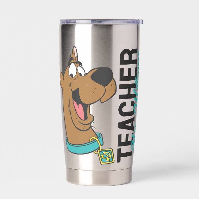 Personalised | Scooby-Doo Happy Face Teacher Insulated Tumbler (Left)