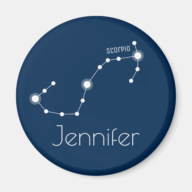 Personalised Scorpio Zodiac Constellation Magnet (Front)