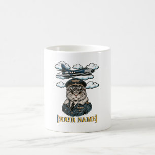 Personalised Scottish Fold Cat Pilot Mug   Custom 
