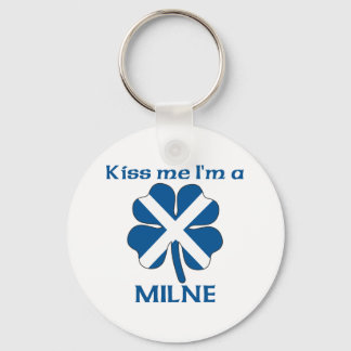 Personalised Scottish Kiss Me I'm Milne Key Ring