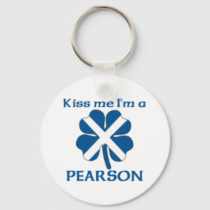 Personalised Scottish Kiss Me I'm Pearson Key Ring