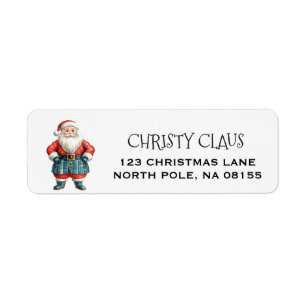 Personalised Scottish Santa Christmas