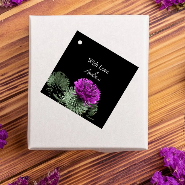 Personalised Scottish Thistle Favour Tags (Creator Uploaded)