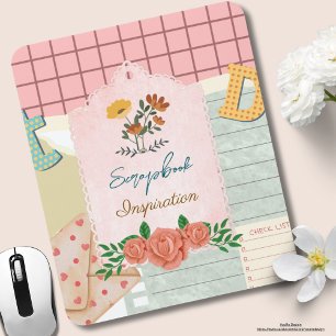 Personalised scrapbook inspiration Vintage collage Mouse Pad