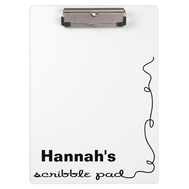 Personalised Scribble Pad Clipboard (Front)