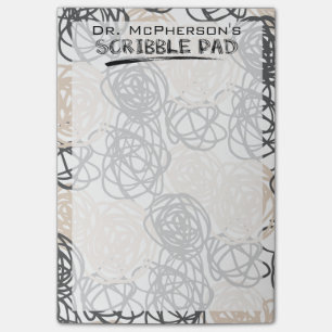 Personalised Scribble Pad (Tan/Charcoal) Post-it Notes