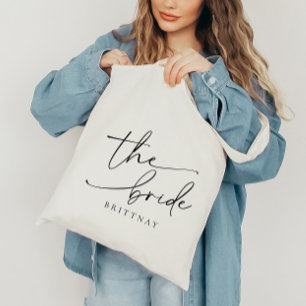 Personalised Script Bride's Name Tote Bag