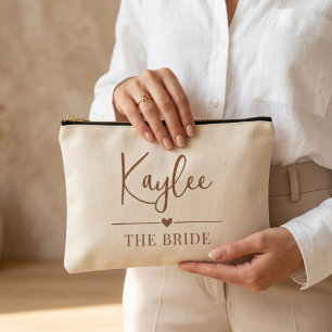 Personalised Script Bridesmaid Pouch Wedding Gift