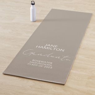 Personalised Script Graduate Gift Exercise Mat