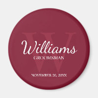 Personalised Script Groomsmen Name&Monogram