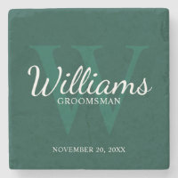Personalised Script Groomsmen's name and Monogram 