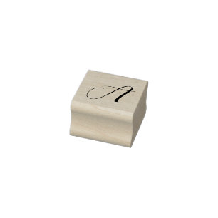 Personalised Script Initial Rubber Stamp