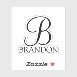 Personalised Script Monogram and Name