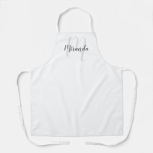 Personalised Script Monogram and Name Apron