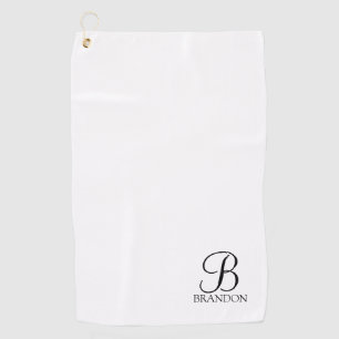 Personalised Script Monogram and Name Golf Towel