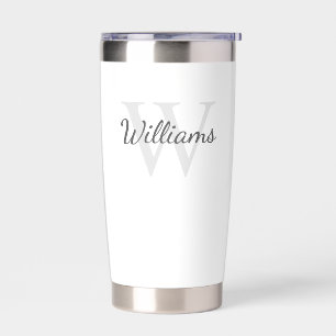 Personalised Script Monogram and Name Insulated Tumbler