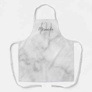 Personalised Script Monogram and Name Marble Apron
