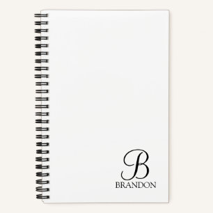 Personalised Script Monogram and Name Notebook