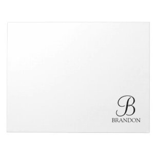 Personalised Script Monogram and Name Notepad