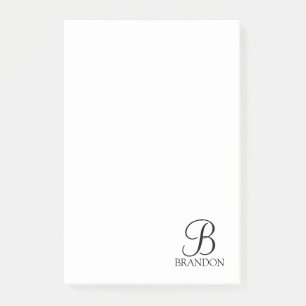 Personalised Script Monogram and Name Notepad