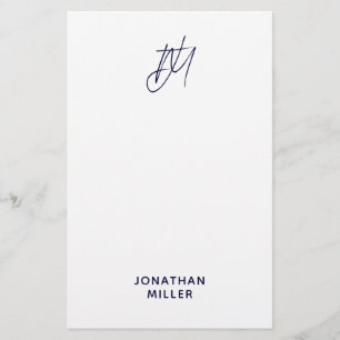 Personalised Script Monogram Stationery