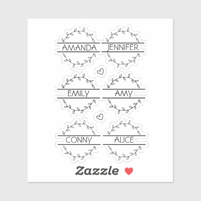Personalised Script Name Clear (Sheet)