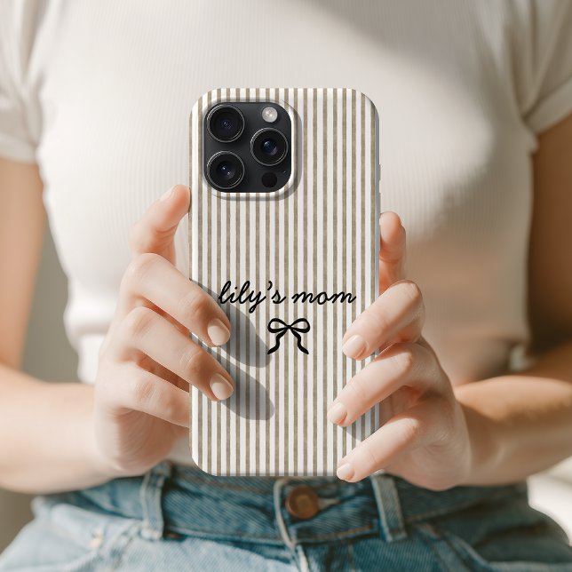 Personalised Script Name Coquette Mother’s Day Mum iPhone Case (Gift to Bride to Be | Custom Name Registered Nurse Phone Cover | Gift to Coworker)