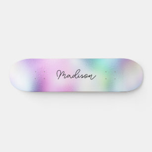 Personalised Script Name Cute Girly Skateboard