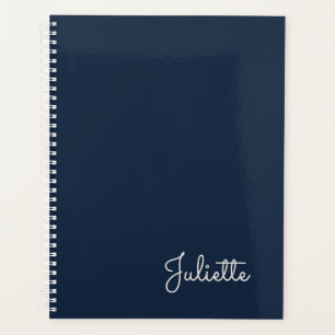Personalised Script Name Elegant 12 Month Spiral Planner