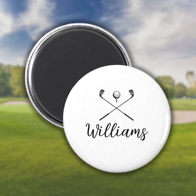 Personalised Script Name Golf Clubs  Magnet (Creator Uploaded)