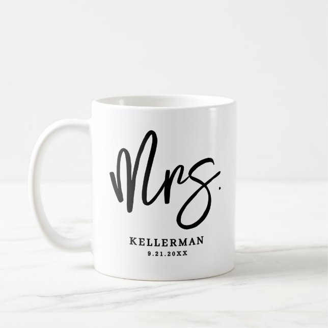 Personalised Script Name Mrs. Coffee Mug (Left)