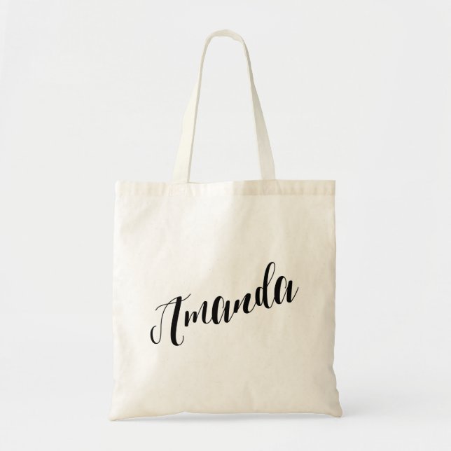 Personalised Script Tote Bag- Amanda (Front)