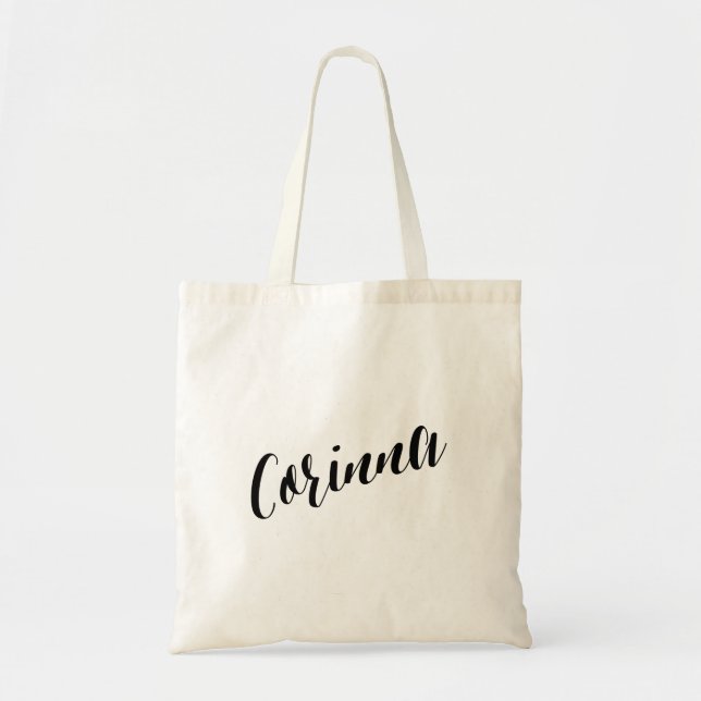 Personalised Script Tote Bag- Corinna Bag (Front)